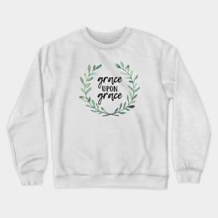 Grace Upon Grace Floral Wreath Crewneck Sweatshirt